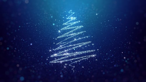 Sparkling Glitter Christmas Tree Particle Reveal