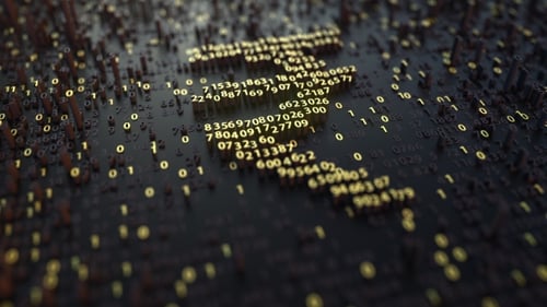 Indian Rupee INR Sign Made of Golden Numbers