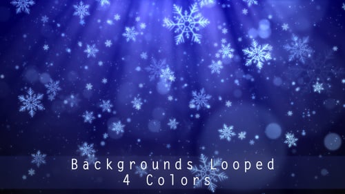 Sparkling Snowflakes Winter Holiday Background Loop
