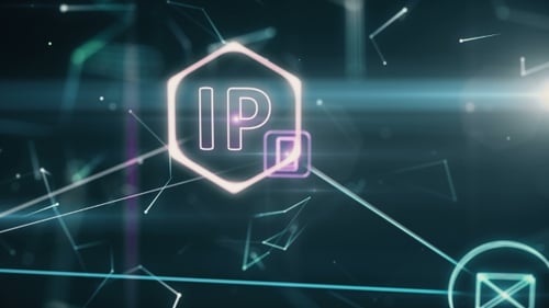Die dreidimensionalen Netzwerktopologie-Infografiken mit IP-Adressen