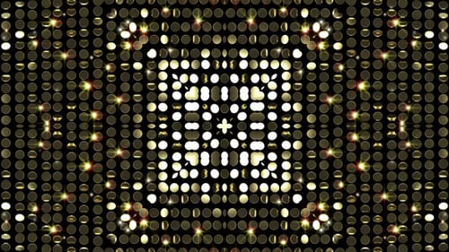 Elegant Golden Circles Disco Shimmer Loop Background