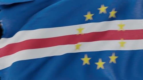 4K Cape Verde flag transition with alpha. two step