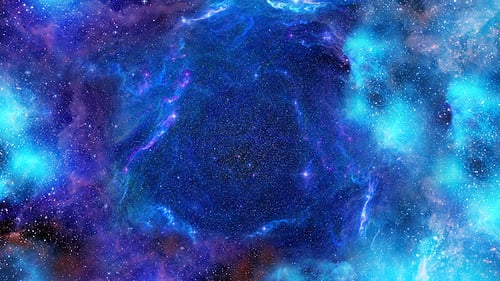 Abstrakte Weltraumnebel mit Hypersprung