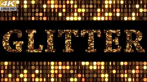 Golden Glitter Shimmering Lights Loop Background