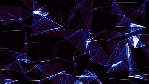 Polygonal Blue Crystal Background