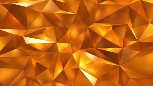 Abstract Golden Polygonal Background Loop Animation
