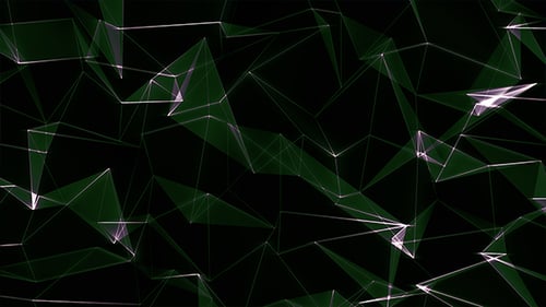 Green Polygonal Refraction Background