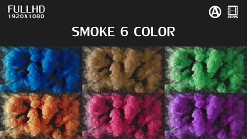 Colorful Smoke Bursts and Frames Transition Pack