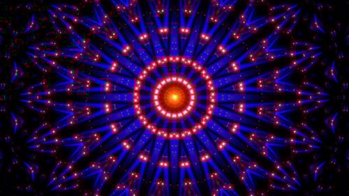 Dynamic Geometric Neon Starlight Loop Background