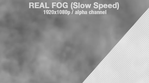 Realistic Smoke Fog Overlay Element with Alpha Channel