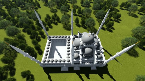 3D Top View of the Mosque