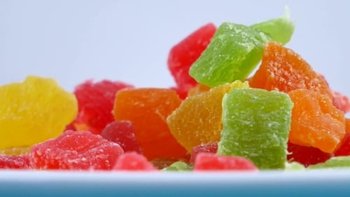 Colorful Candied Fruit Close Up