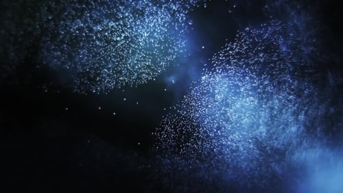 Blauer Partikelraum