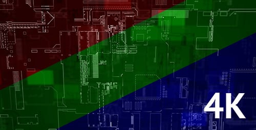 Dynamic Futuristic Circuit Board Lines Background
