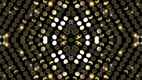 Golden Sparkling Disco Lights Geometric Pattern Background