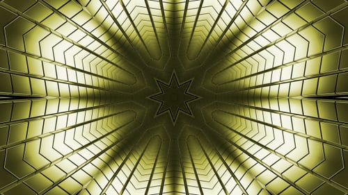 Abstract Geometric Tunnel with Radiant Color Shifts