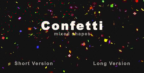 Colorful Confetti Falling Animation with Alpha Channel