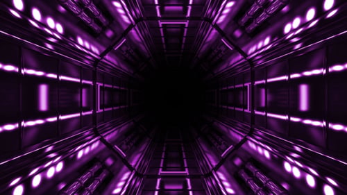 Purple Spaceship Hallway