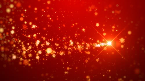 Christmas Sparkle Background Animation with Golden Snowflakes and Magic Trail