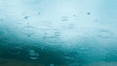 Abstract Background, Rain Drops on the Water