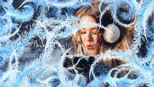 Winter Frost Animated Slideshow Frame for Christmas Greetings