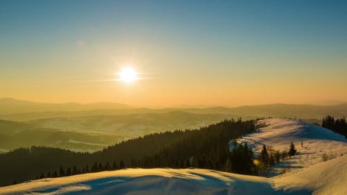 Sonnenuntergang im Winterberg