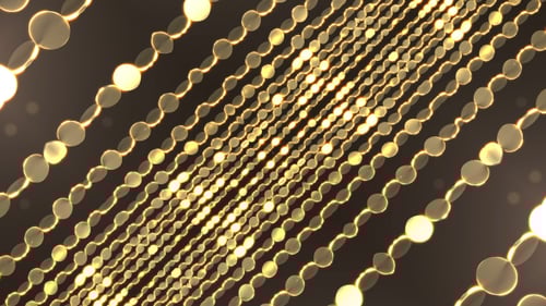 Elegant Golden Light Strings Moving Background