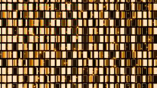 Shimmering Golden Grid Wall Loop for Celebrations