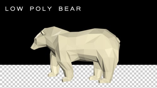 Low Poly 3D Bär