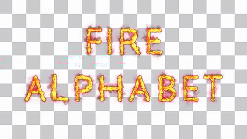 Animated Fire Letters, Numbers, and Symbols Kit
