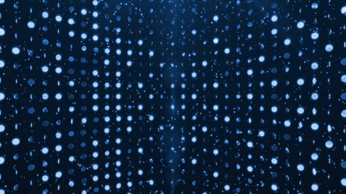 Blue Shimmering Dots Disco Tunnel Animated Background