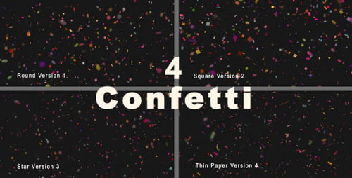 Different Shapes Confetti Falling