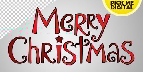 Animated Merry Christmas Text Reveal