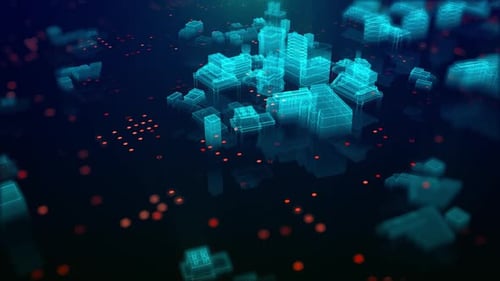 Digital Technolygy Hologram City