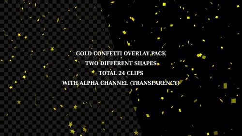 Gold Confetti Overlay Pack
