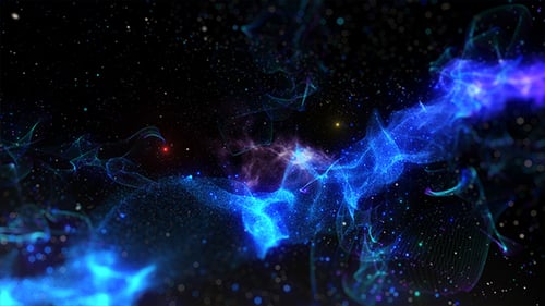 Abstract Flowing Nebula Particles Dynamic Space Background