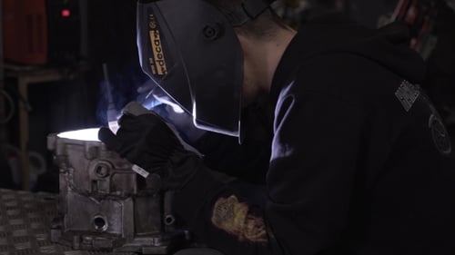 Welding of the Aluminium in Motorcycle Garage Repear