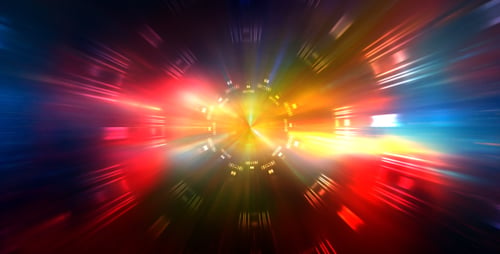 Abstract Futuristic Light Rays Tunnel Loop Background