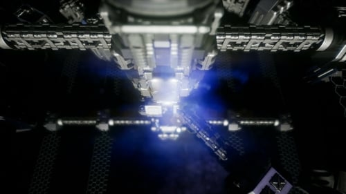 Raumschiff reist durch das Universum