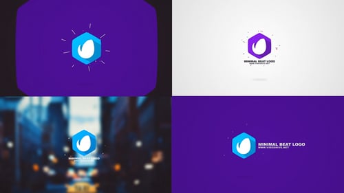 Dynamic Minimal Logo Reveal with Energetic Particle Bursts