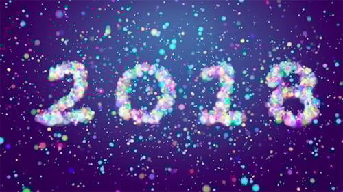 Vibrant Particle 2018 Numbers for New Year Celebrations