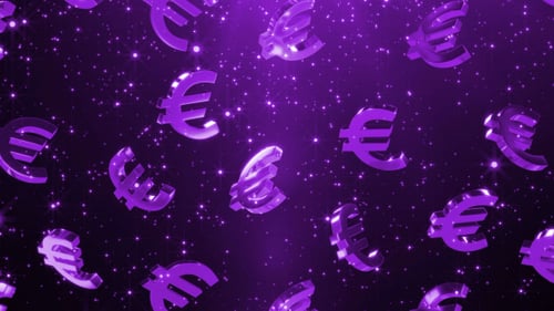 3D Euro Signs Loop