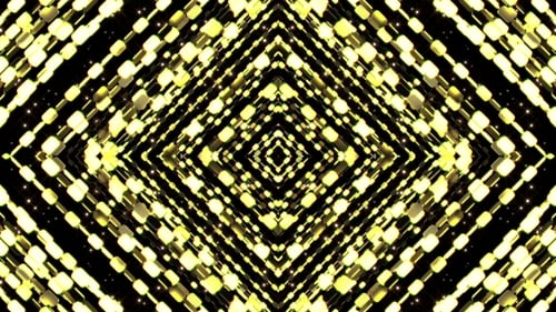 Golden Glittering Diamond Tunnel Background Loop