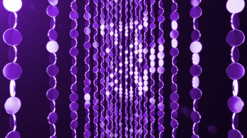 Abstract Vertical Shimmering Purple Disc Strings Background Loop