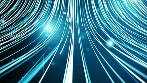 Nahtloser abstrakter Hintergrund mit Animationsbewegung von Linien für Glasfasernetz