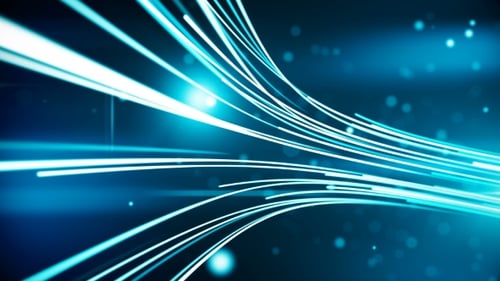 Nahtloser abstrakter Hintergrund mit Animationsbewegung von Linien für Glasfasernetz