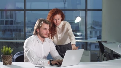 Collaborative Team Working Together at Modern Office