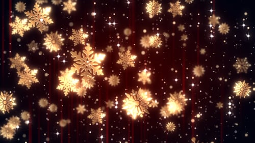 Christmas Snowflakes Golden