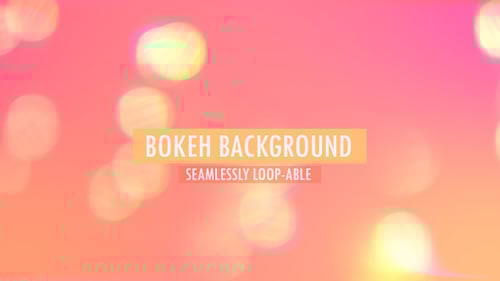 Soft Glowing Bokeh Lights Warm Pink Background Loop
