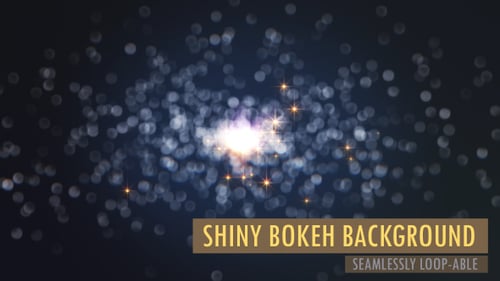 Fondo de bucle de partículas brillantes de Bokeh V1